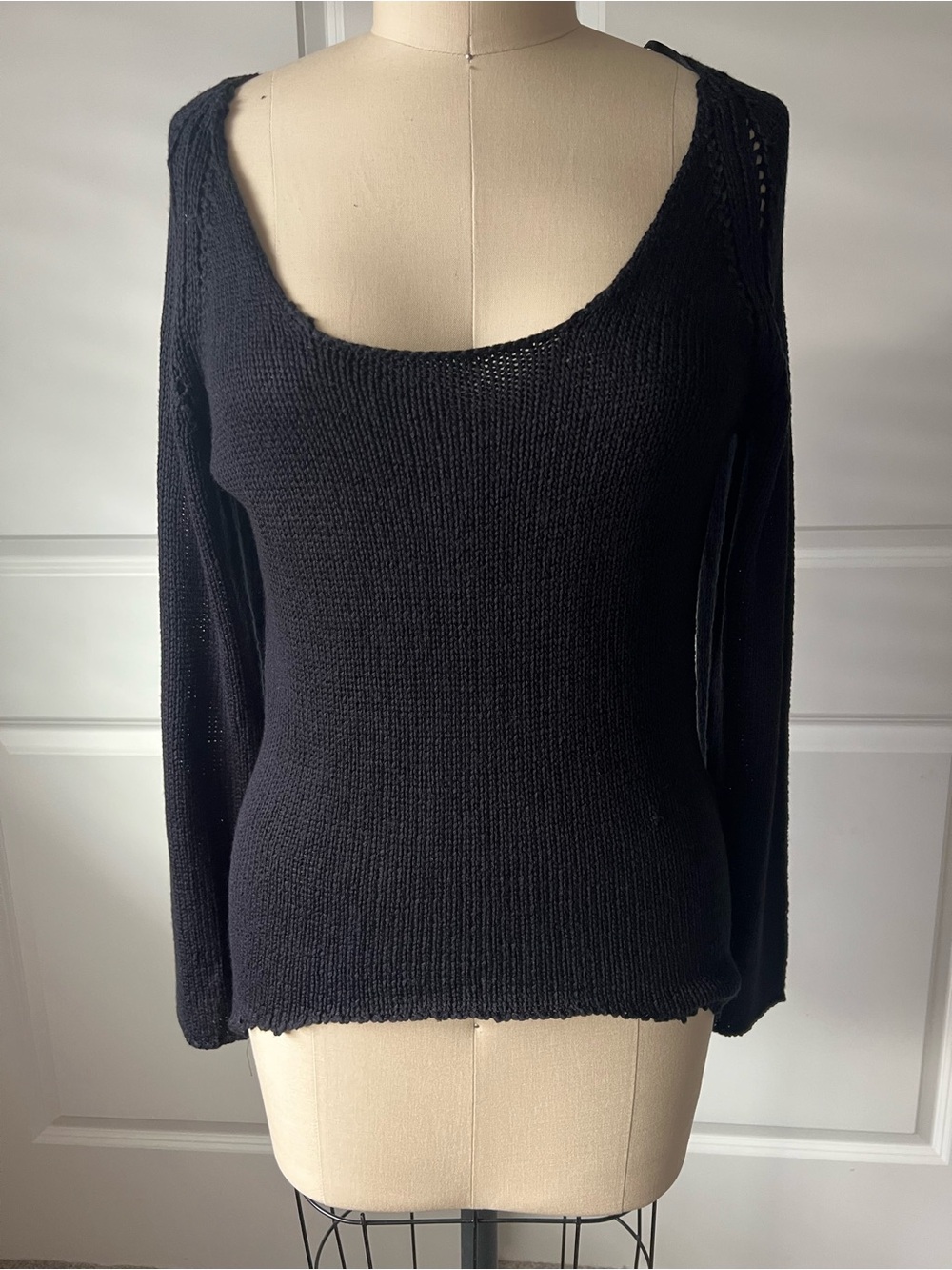 Black Scoop Neck Women’s Sweater